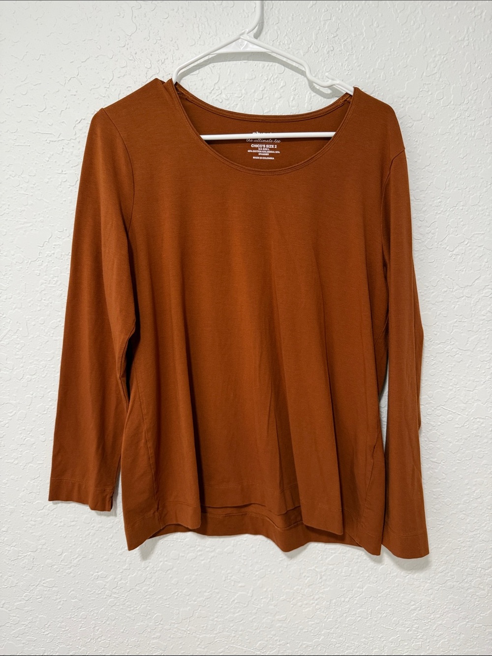 CHICOS Ultimate Tee Long Sleeve Shirt Size Large